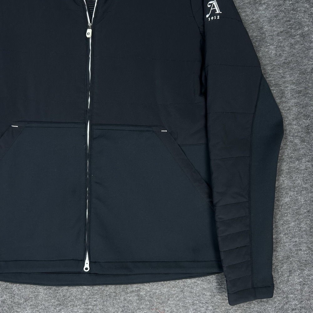 FootJoy Quiltted Jacket Mens S Black Full Zip Golf FJ Ansley Golf Club - Picture 3 of 11